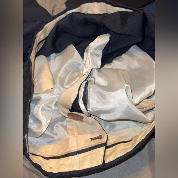 Hart Schaffner Marx Suit Mens 46R Pants 40X27 Black 2 Piece Notch Lapel Made USA - Picture 16 of 16